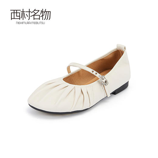 西村名物2024春季新款复古气质单鞋女浅口温柔法式玛丽珍鞋X24AE10491 商品图0