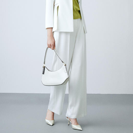 EITIE爱特爱春季新款气质通勤百搭显瘦高腰直筒裤子7705414 商品图3