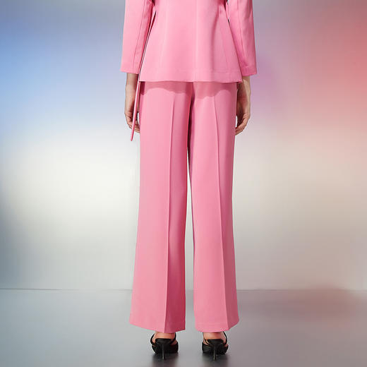 EITIE爱特爱春季新款气质通勤百搭显瘦高腰直筒裤子7705414 商品图9