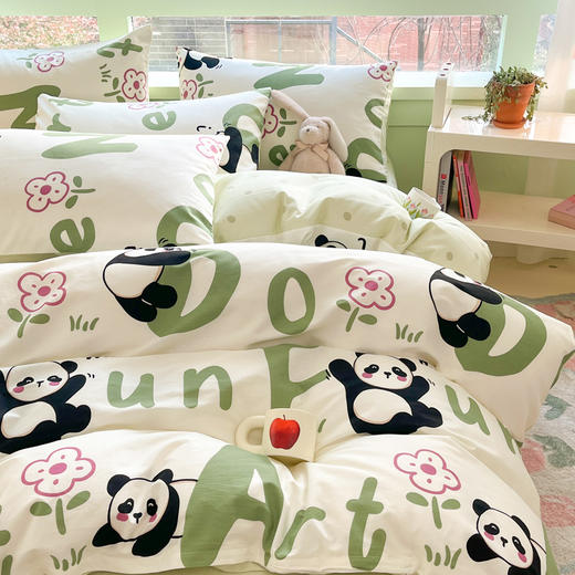 自然醒纯棉床上四件套全棉公主花被套床单宿舍床品三件套女NH149 商品图7