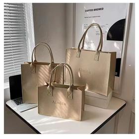 「7色可选！19.9元包邮」毛毡托特包新款字母毛毡包 大容量毛毡手提礼品袋单肩购物袋箱包