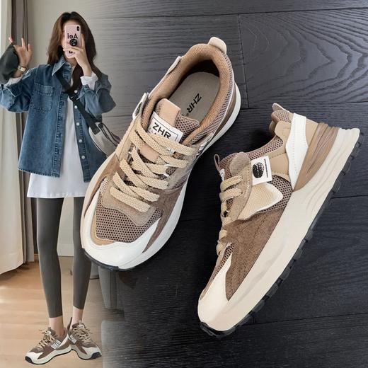 ZHR休闲鞋女鞋2024春季新款时尚百搭减龄清透网面厚底舒适女鞋 商品图8