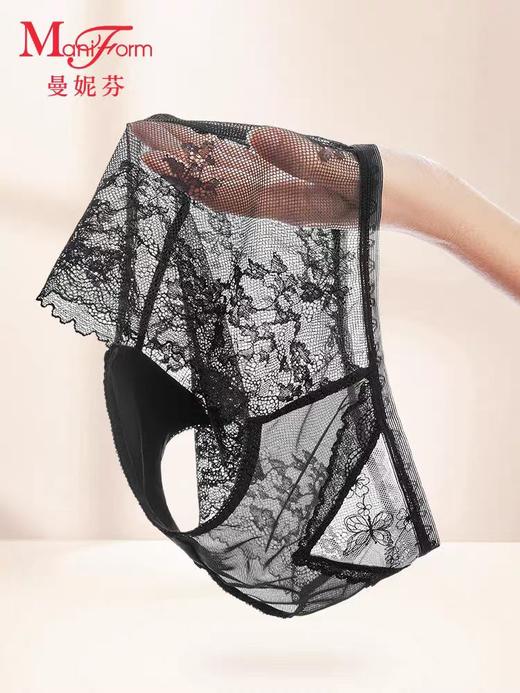3F【Maniform曼妮芬】中低腰三角性感蕾丝内裤 商品图0