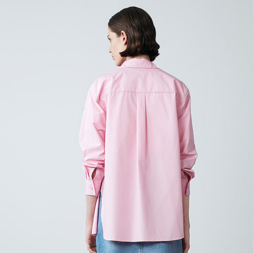 EITIE爱特爱春季新款洋气显瘦纯色衬衫上衣7709406 商品图4