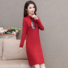 国风中式洋气时髦连衣裙，圆领长袖通勤修身大码A字裙QYM-KSY-YM2448-L 商品缩略图2