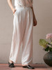 牧衣游原创 绢丝麻净色裤子舒适耐穿白色百搭宽松休闲裤新款 良辰 商品缩略图0