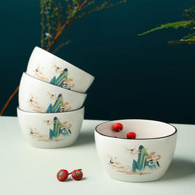 CODA  餐具  蓝韵云鹤餐具套装4件套