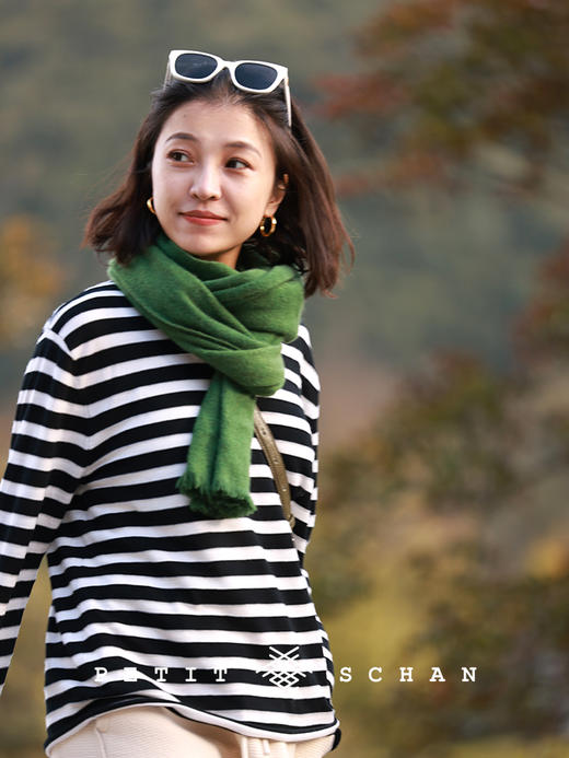 PETIT SCHAN小闪 ACC#013 sutra flag 经幡 骆驼绒山羊绒混纺手工染色围巾披肩 商品图6