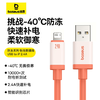 倍思 防冻系列 快充数据线 USB to iP 2.4A 2m 丹霞砂岩 商品缩略图0