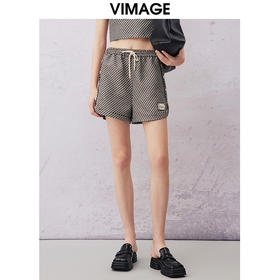 VIMAGE纬漫纪夏季新款高腰显瘦休闲短裤女V2105724