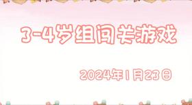2024.1.23 3-4岁组亲子闯关游戏