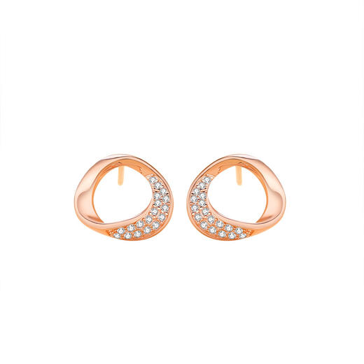 【莫比乌斯】S925银几何耳钉微镶耳饰【JHY-E000369B】 商品图4