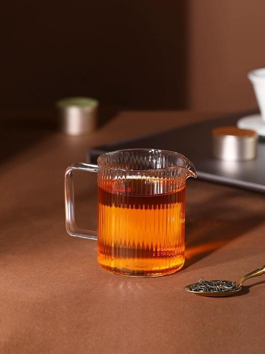 小罐茶公道杯高绷硅玻璃加厚耐热家用泡茶杯茶竖条纹公杯350ml 商品图1