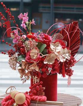 年宵花仿真福桶