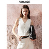 VIMAGE纬漫纪春季新款显瘦英式无袖背心短马甲上衣女V2103729 商品缩略图0