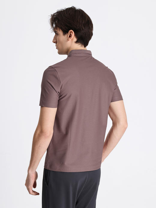 callisto红色棉桑蚕丝混纺短袖T恤 STTSS025T 商品图2