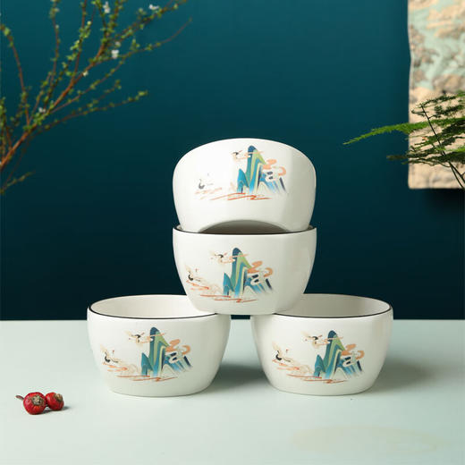 CODA  餐具  蓝韵云鹤餐具套装4件套 商品图3