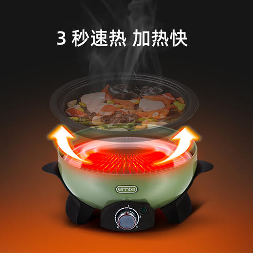 ERNTE昂特小绿锅，德国，电火锅家用锅，电热锅，电煎锅平底锅，多功能锅适合1~2人，小火锅 电煮锅 多功能小绿锅1L&2L 商品图5