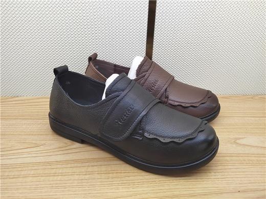 豪行秋冬新款22372205真皮复古休闲低跟女鞋 商品图0