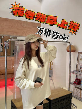 花门原创2024年270g纯棉双面印花情侣长袖T恤男士ins潮牌