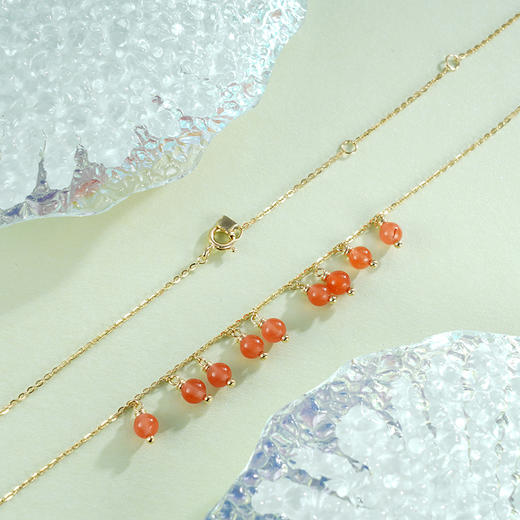子佩集S925银【香零落】套链项链【AS00386】镀金玛瑙2401 商品图1