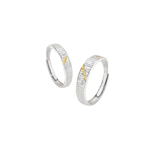 【追光】S925银分色流光情侣戒指【JHY-C000647BX】 商品图3