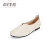 西村名物2024春季新款新国风系列简约平底鞋软底软面妈妈鞋X24AM10541 商品缩略图0