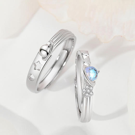 【相恋冥王星】S925银星球情侣戒指【JHY-C000671B】 商品图3