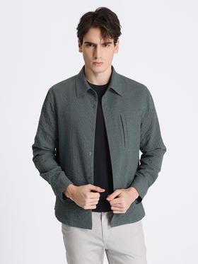 callisto绿色人棉混纺夹克 STFEJ213C