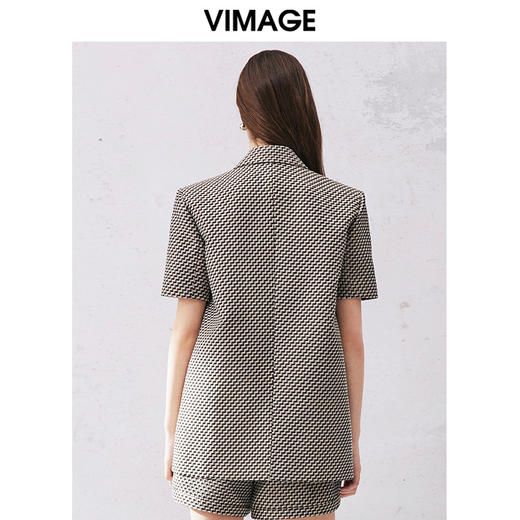 VIMAGE纬漫纪春季新款印花修身时尚外套V2103721 商品图4