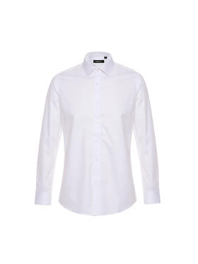 callisto白色全棉免烫长袖衬衫 STSTL139C