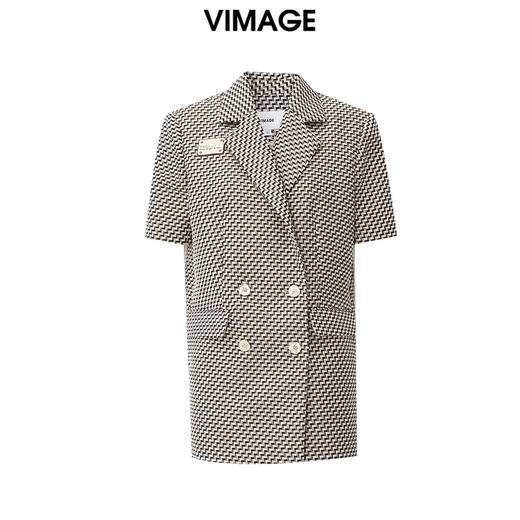 VIMAGE纬漫纪春季新款印花修身时尚外套V2103721 商品图5