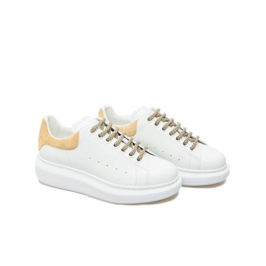 【一】ALEXANDER MCQUEEN 亚历山大.麦昆 女士阔型休闲运动鞋 白色 718139 WIEE5 9385 商品图1