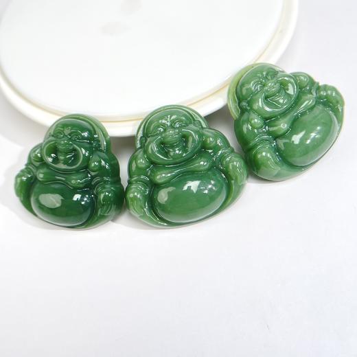 36608碧玉吊坠-菠菜绿大佛公 商品图0