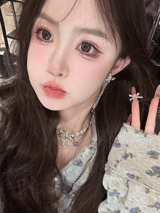 【大直径】EALLAGIRL-渐变黑灰/失眠日记-14.5mm【年抛 0-800度 无525/575】 商品图7