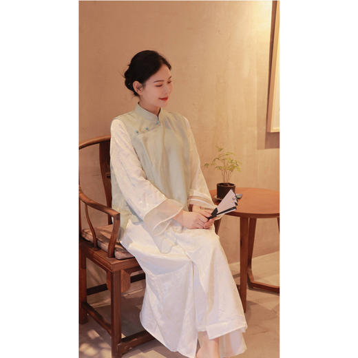 【抖音专属】斜襟马甲（24704115-沧浪） 商品图2