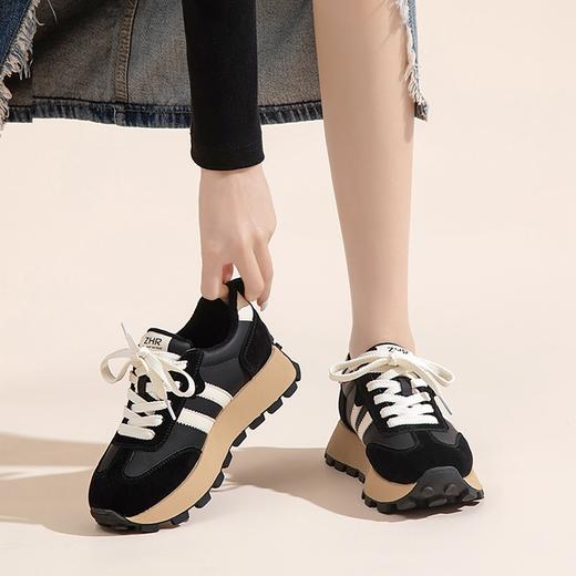 ZHR老爹鞋女冬季新款百搭加绒加厚保暖复古运动风休闲棉鞋 商品图5