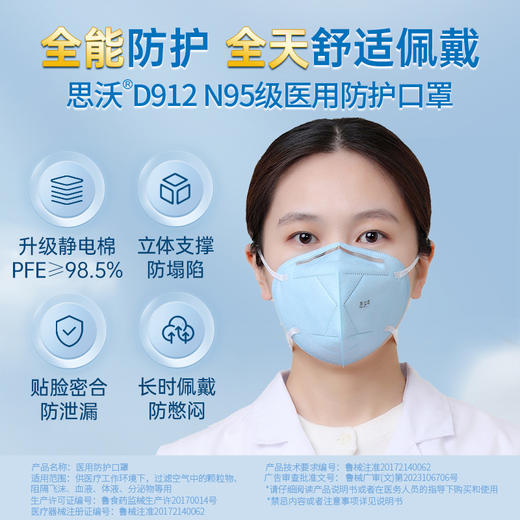 【一口价】思沃口罩一次性医疗口罩防护3D立体独立包装防雾霾 商品图1