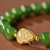 福禄双全和田碧玉手串 甄选超国标S925水性银镶嵌 商品缩略图0