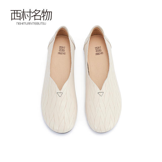 西村名物2024春季新款新国风系列简约平底鞋软底软面妈妈鞋X24AM10541 商品图2