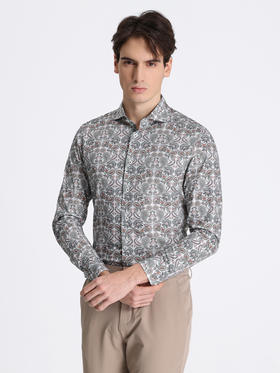 callisto绿色棉混纺休衬长袖 STCSL138C