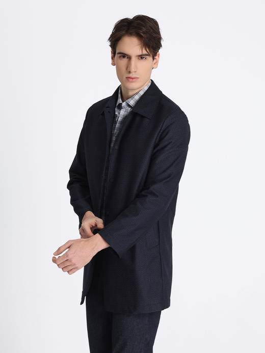 callisto藏青弹力混纺风衣  STFES052C 商品图1