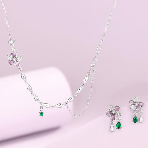 【花开】S925银花朵项链【JHY-N001455B】 商品图2