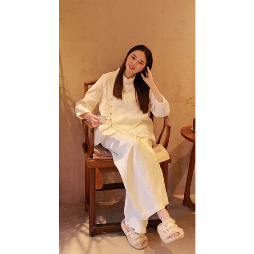 【抖音专属】【春思系列】阔腿裤（23809535凝脂） 商品图2