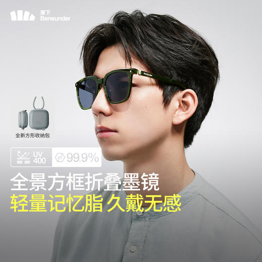 蕉下墨镜FO32724方形大框可折叠户外防晒轻便时尚防紫外线男女款 商品图1