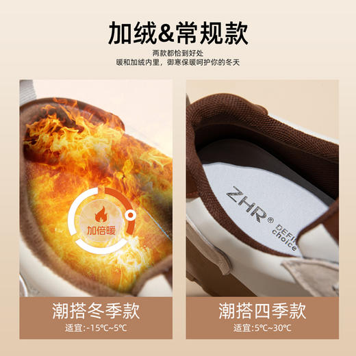 ZHR老爹鞋女冬季新款百搭加绒加厚保暖复古运动风休闲棉鞋 商品图13