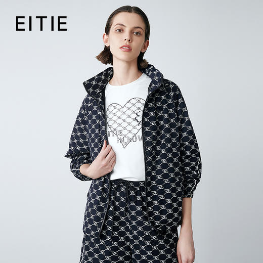 EITIE爱特爱春季新款复古印花宽松舒适外套7703415 商品图0