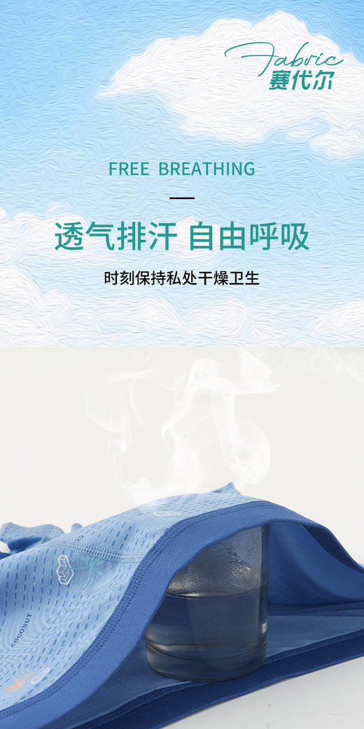 男士莫代尔印花包头条纹平角内裤43638/7825 商品图2