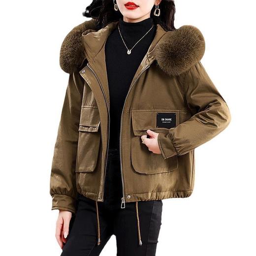 派克服女加绒加厚棉服2023冬季新款小个子短款棉衣外套显瘦小棉袄 商品图4