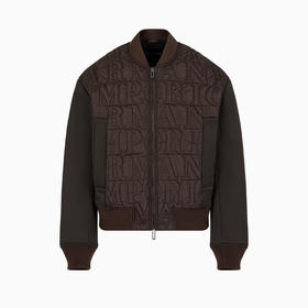 EMPORIO ARMANI 阿玛尼 男士带绗缝徽标字样防水尼龙外套棉服 深棕色 6R1B76 1NIJZ 05A6